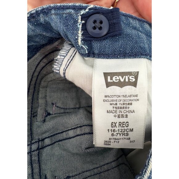 Levis Kids Blue Denim Jeans With Glitter Denim and Button Accents - Picture 9 of 10